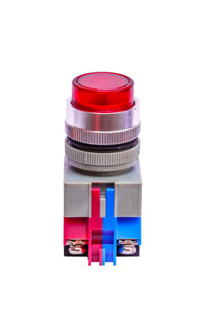 Large red button with the word go on it isolated on a white background.の写真素材
