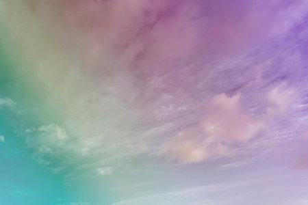 sky pastel and cloud background with coloredの写真素材