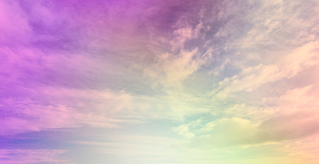 sky pastel and cloud background with coloredの写真素材