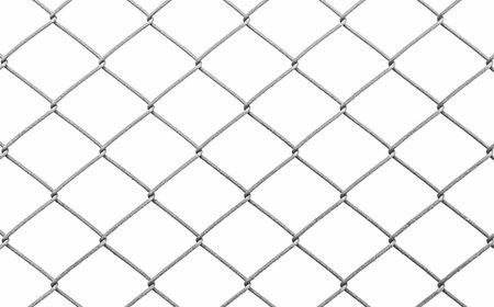 Wire mesh metal isolated on a white backgroundの写真素材