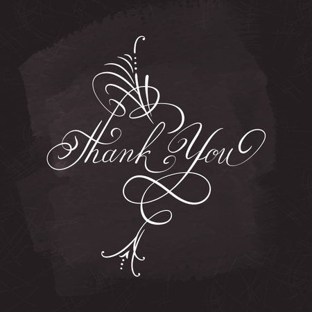 Vector lettering for your design. White on chalkboard dark background.のイラスト素材