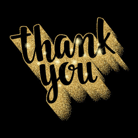 Decorative illustration with golden glitter texture for your blog design on chalkboard dark background.のイラスト素材