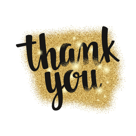 Decorative illustration with golden glitter texture for your blog design on white background.のイラスト素材