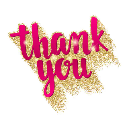 Decorative illustration with golden glitter texture for your blog design on white background.のイラスト素材