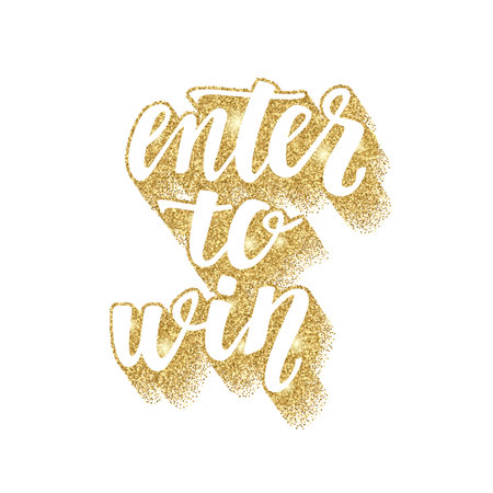 Decorative illustration with golden glitter texture for your blog design on white background.のイラスト素材