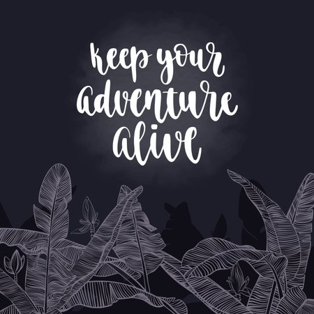 Travel inspiration quote.のイラスト素材