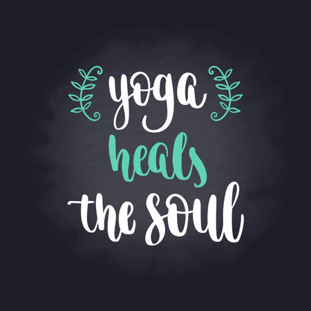 Modern calligraphy style inspiration yoga phrase.のイラスト素材