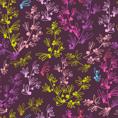 Decorative seamless floral pattern.のイラスト素材