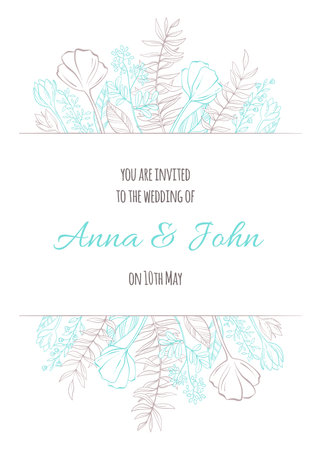 Wedding invitationのイラスト素材