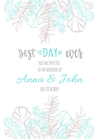 Wedding invitationのイラスト素材