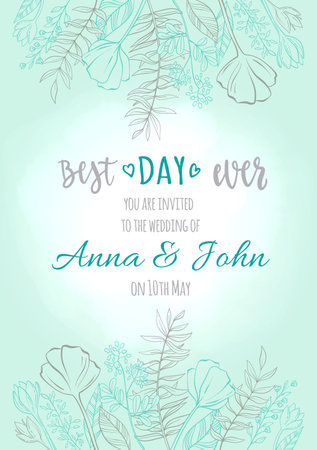 Wedding invitationのイラスト素材