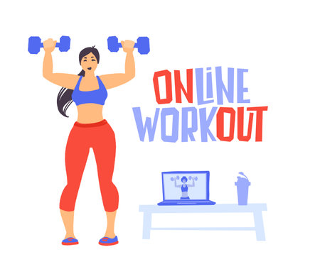 Healthy lifestyle and wellness concept. Colorful flat hand drawn cartoon vector illustration.のイラスト素材