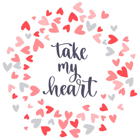 Happy Valentines Day. Modern style calligraphy phrase.のイラスト素材