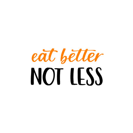 Healthy nutrition inspirational quote. Handwritten motivational lettering.のイラスト素材