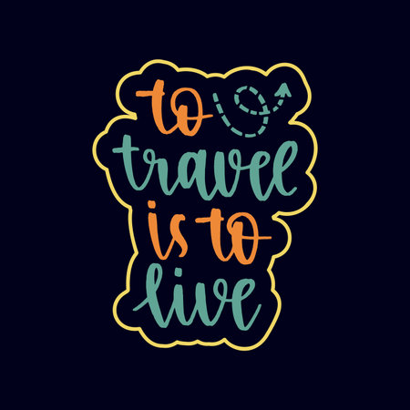 Travel inspiration quote. Positive phrase about trip and adventure.のイラスト素材