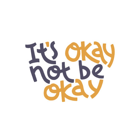 Handwritten positive self-talk inspirational quote. Vector illustration for social media, posters, cards, banners, textile.のイラスト素材