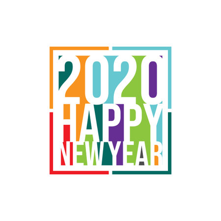 HAPPY NEW YEAR 2019, VECTOR BACKGROUND. VECTOR GREETING CARD DESIGN TEMPLATE. COVER OF CALENDAR FOR 2019 WITH WISHESのイラスト素材