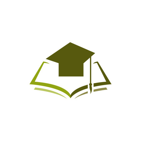 education icon design a book and graduation cap vector illustrationのイラスト素材