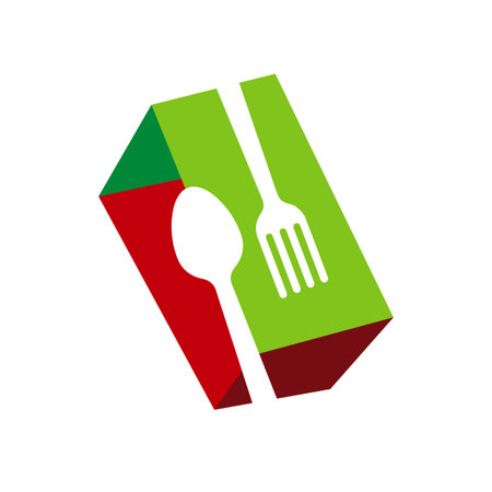 Spoon and Fork icon Vector illustration for cafe or restaurant a Graphic food icon symbolのイラスト素材