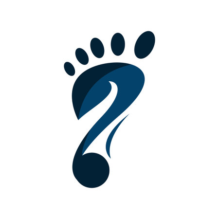 podiatric foot print foot care icon design vector icon illustration templateのイラスト素材