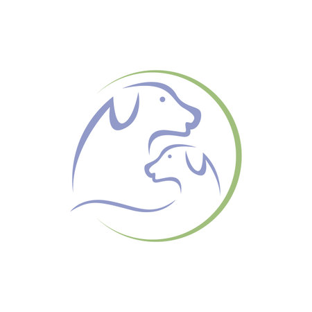 Silhouette of the dog a pet shop veterinary clinic vector iconのイラスト素材