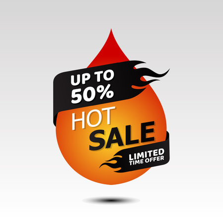 Hot sale banner template design for business promotion. Sale banner element template design. Vector illustrationのイラスト素材