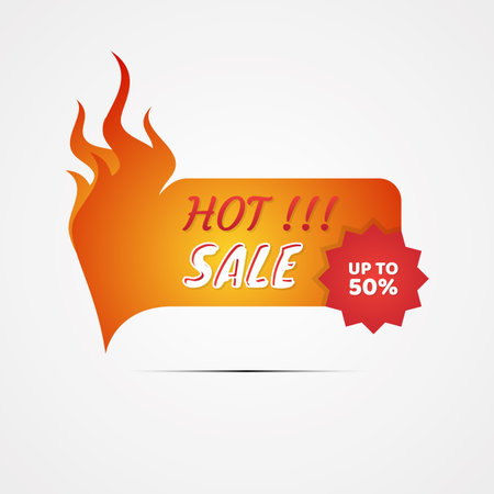 Hot sale banner template design for business promotion. Sale banner element template design. Vector illustrationのイラスト素材