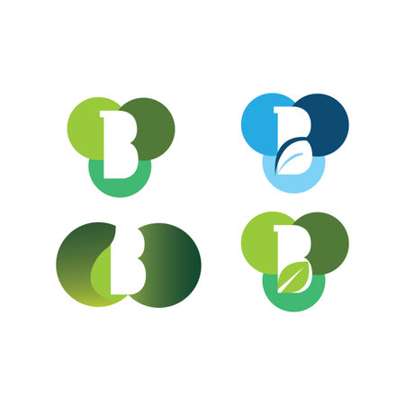 Set of letter B   icons design template elements. Collection of vector signs.のイラスト素材