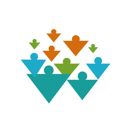 colorful diversity unity togheter people community icon design vector illustrationsのイラスト素材