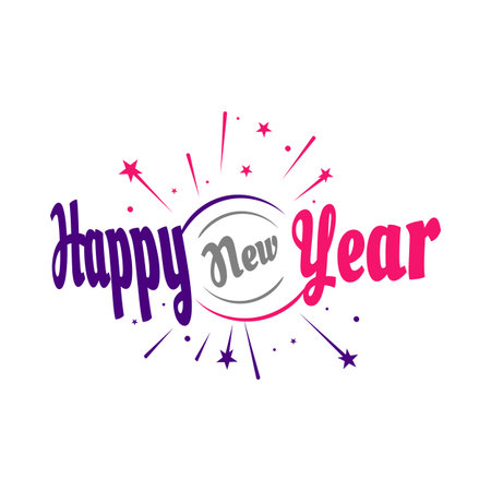 colorful Happy new year 2020 vector Illustration background Concept Imageのイラスト素材