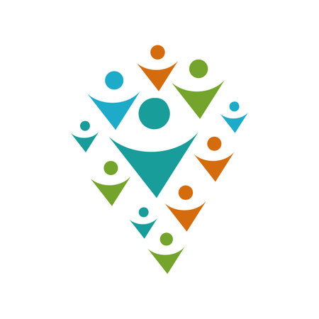 colorful diversity unity togheter people community icon design vector illustrationsのイラスト素材