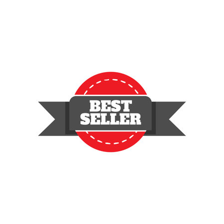 Vintage Bestseller Vector Icons. Isolated On White Background Bestseller Labels.のイラスト素材
