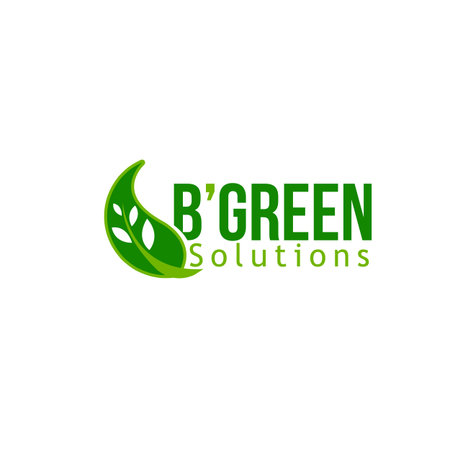 b-green solution product logo design vector template. Leaf iconのイラスト素材