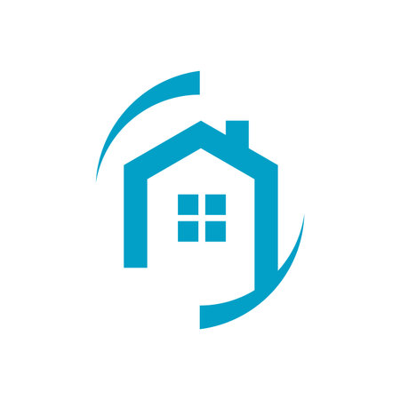 home protection security icon design vector. house with shield template illustrationのイラスト素材