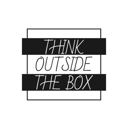 think outside the box icon isolated on white background from design thinking collection. think outside the box icon trendy and modern think outside the box symbol for icon, web, app, UI. think outside the box icon simple signのイラスト素材