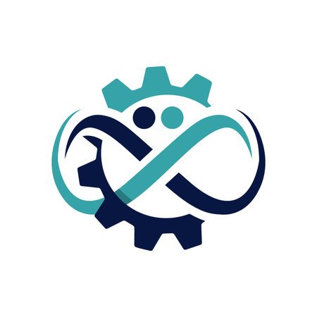 tiresles worker icon design vector. Sign of day night work design for modern industry company icon icon illustrationのイラスト素材