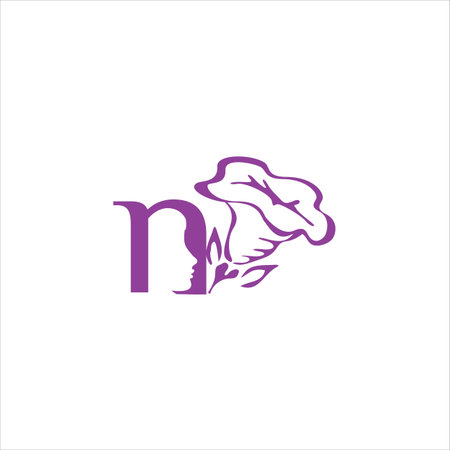 Letter N Beauty icon Spa Nature Salon template vector illustrationのイラスト素材