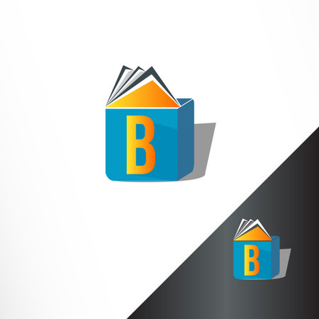 Initial icon letter B, Beautiful icon design for corporate company branding. modern identity design.のイラスト素材