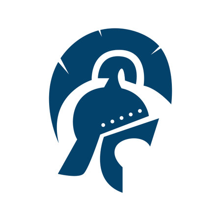 warrior helmet icon design. knight mask icon vector illustrationのイラスト素材