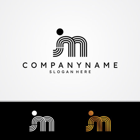 Vector letter JM monogram symbol design minimalist. JM letter for your best business symbol. Vector illustration EPS.8 EPS.10のイラスト素材