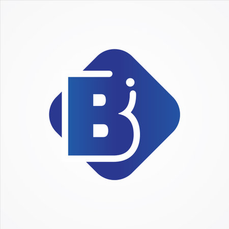 Vector square symbol letter B design minimalist. B letter for your best business symbol. Vector illustrationのイラスト素材