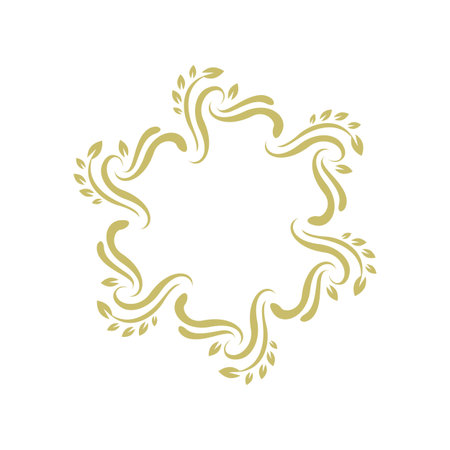 beautiful and colorful circle flower icon vector illustrations. round shape floral ornament graphic elementのイラスト素材