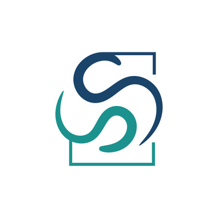 creative initial SS Letter icon design vector graphic concept illustrationsのイラスト素材
