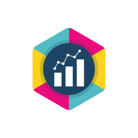 charts and graphs vector icon design. economic business chart sign symbol illustrationのイラスト素材