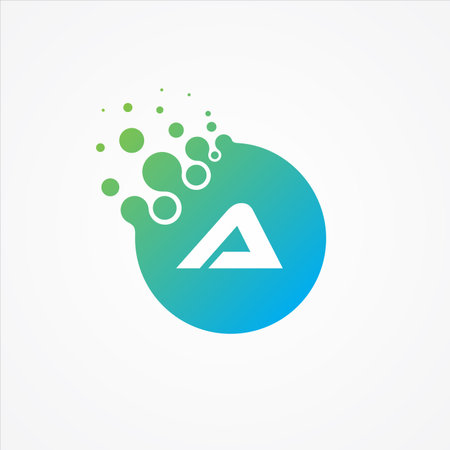 Vector pixel symbol letter A design minimalist. A letter for your best business symbol. Vector illustrationのイラスト素材