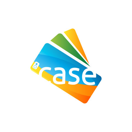 vector illustration creative idea for an online store selling case phones, or design firm icon to repair or service smartphonesのイラスト素材