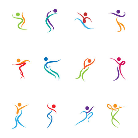 Creative people icon design template with circleのイラスト素材