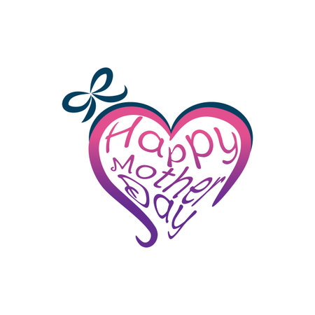 Happy Mother's day postcard. Holiday lettering. Ink illustration. Modern brush calligraphy. Isolated on white background.のイラスト素材