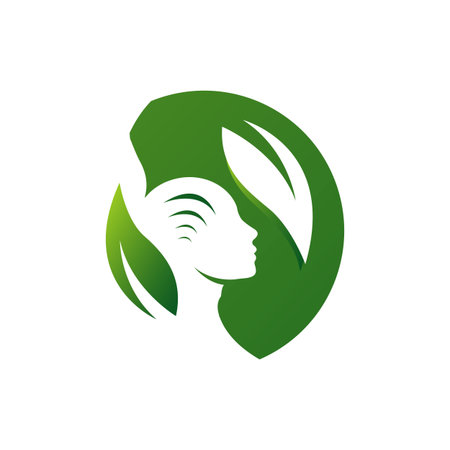 mental health care logo vector design head leaf hand template icon for medical and teraphy psychotherapy sign symbolのイラスト素材