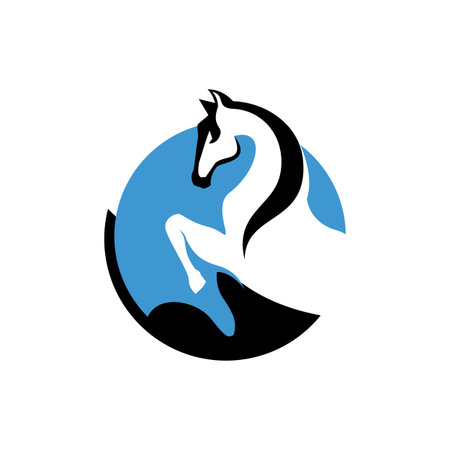 horse head Logo design pride and beauty sign symbol Vector illustrationのイラスト素材